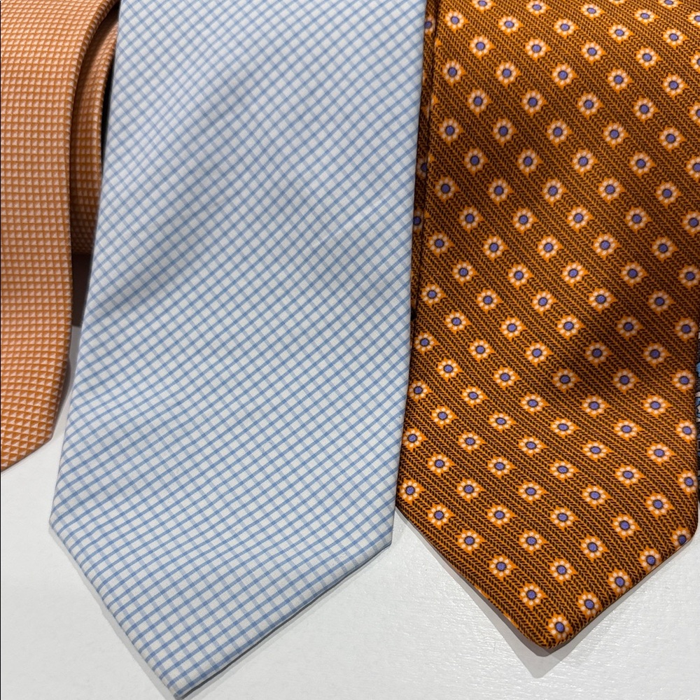 Dolcepunta wardrobe set of 7 men’s ties- Orange, Blue, and Purple, pink - Picture 4 of 7